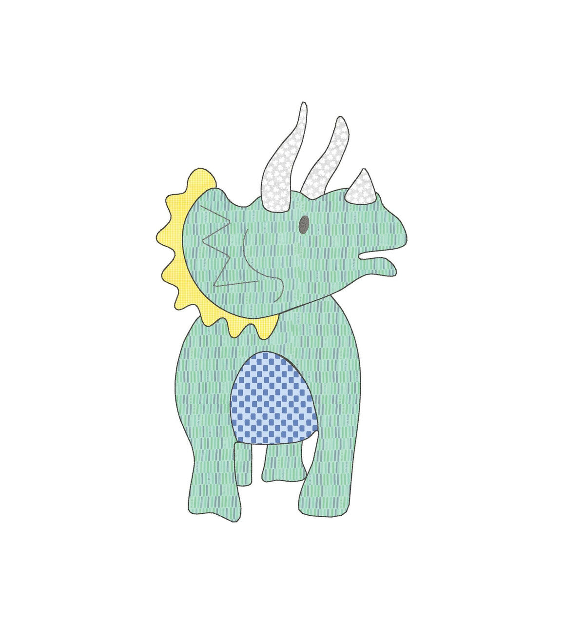 Triceratops Cutie Applique