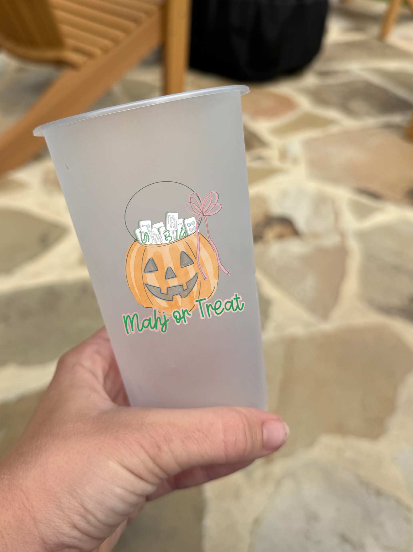 Mahjong Themed Frosted Cups 16oz
