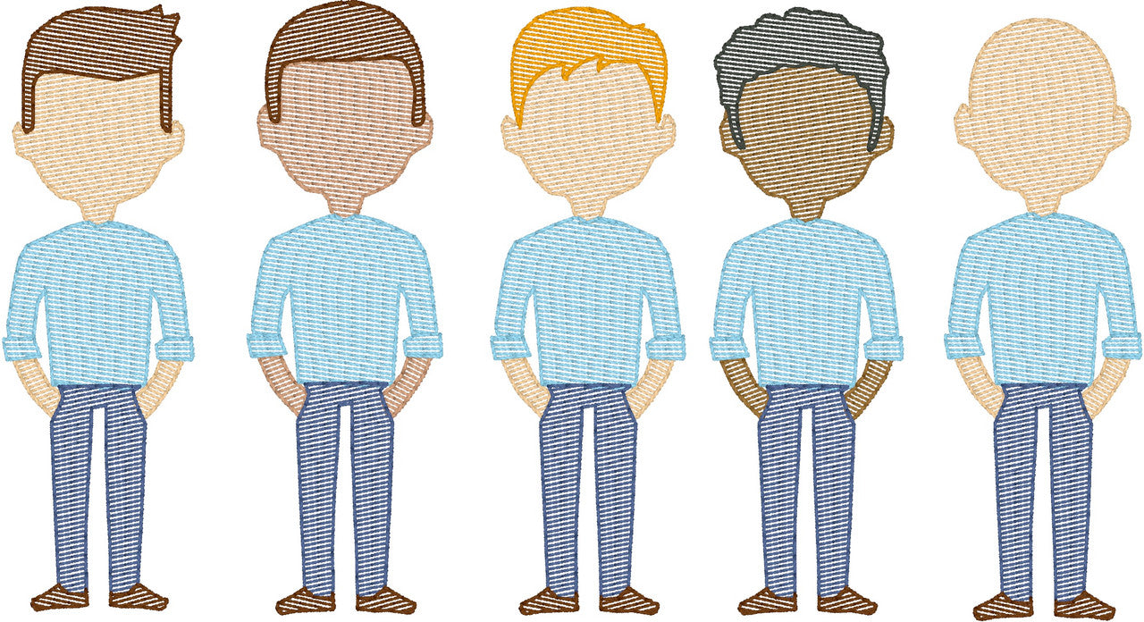 Dad in Dress Clothes (Build Your Own Family) Quick Stitch Embroidery