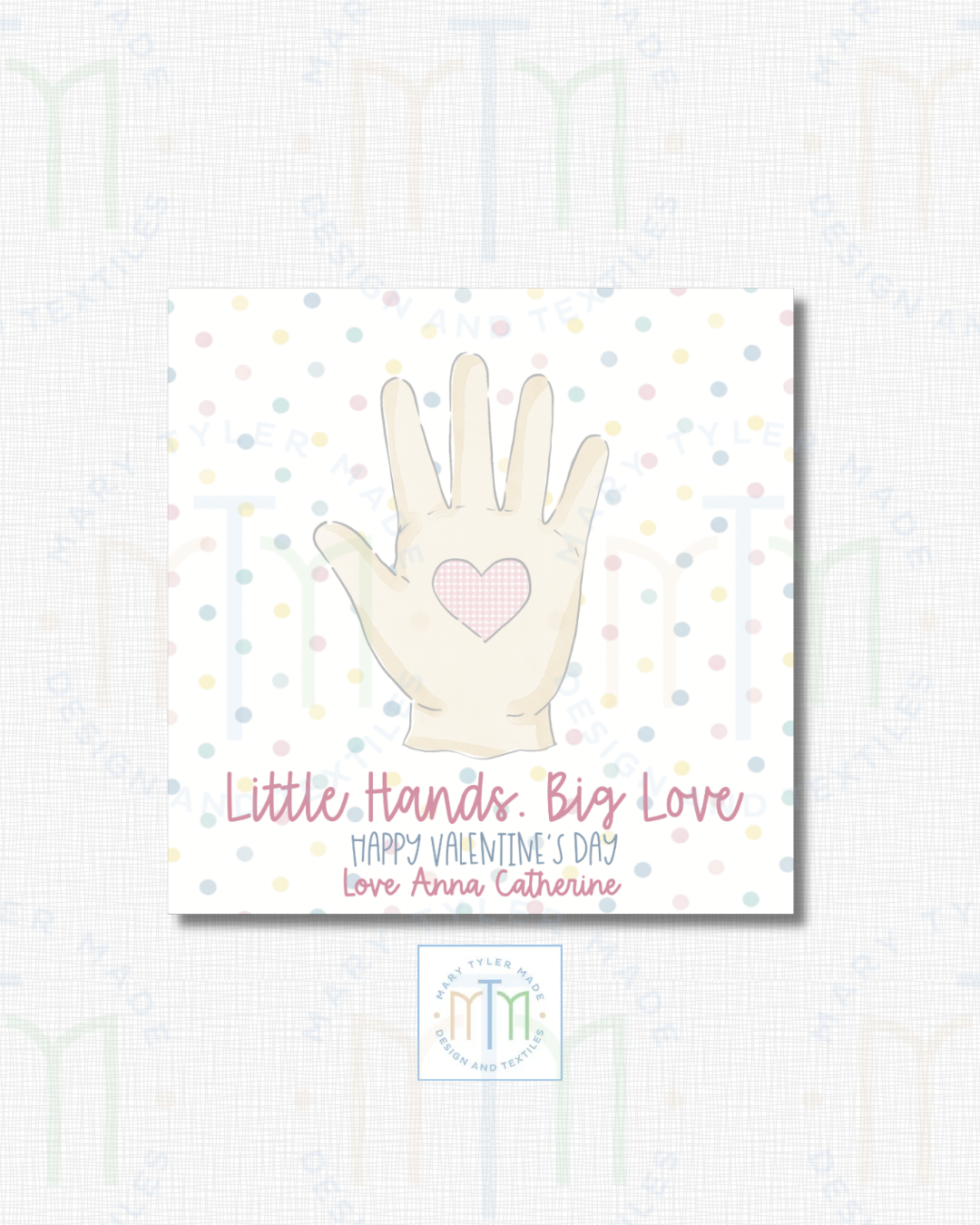 Print-at-Home - Little Hands Big Love (Pink)