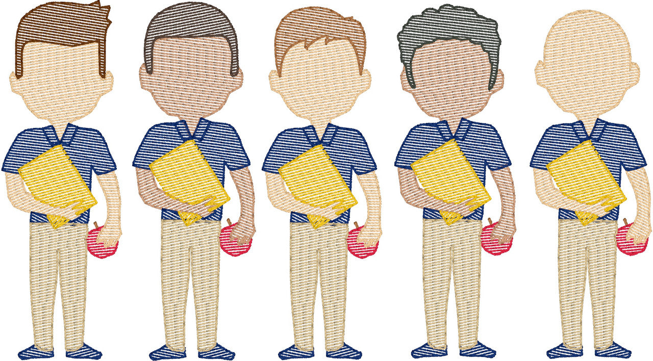 Teachers (Male) (Build Your Own Family) Quick Stitch Embroidery