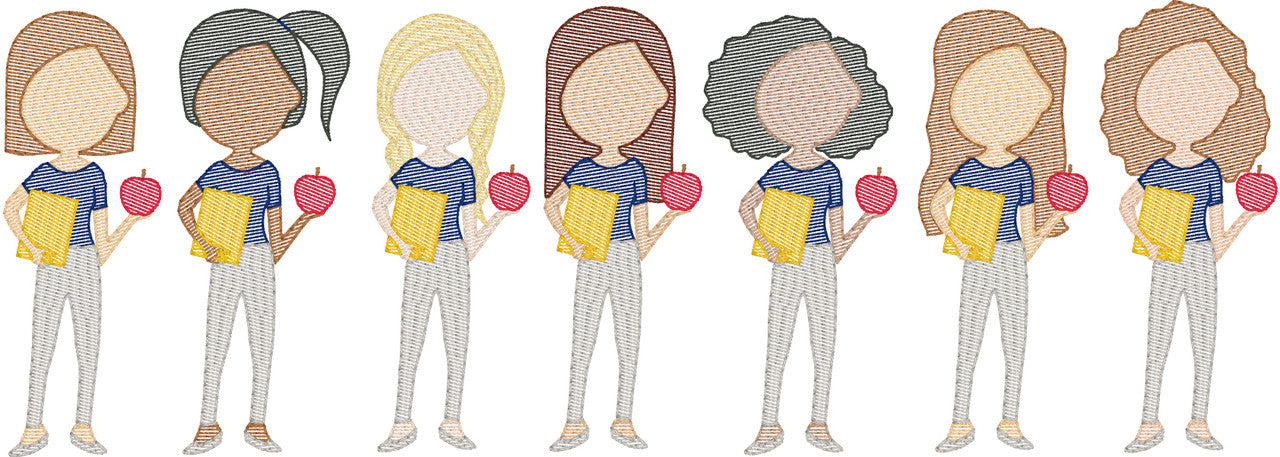 Teachers (Build Your Own Family) Quick Stitch Embroidery
