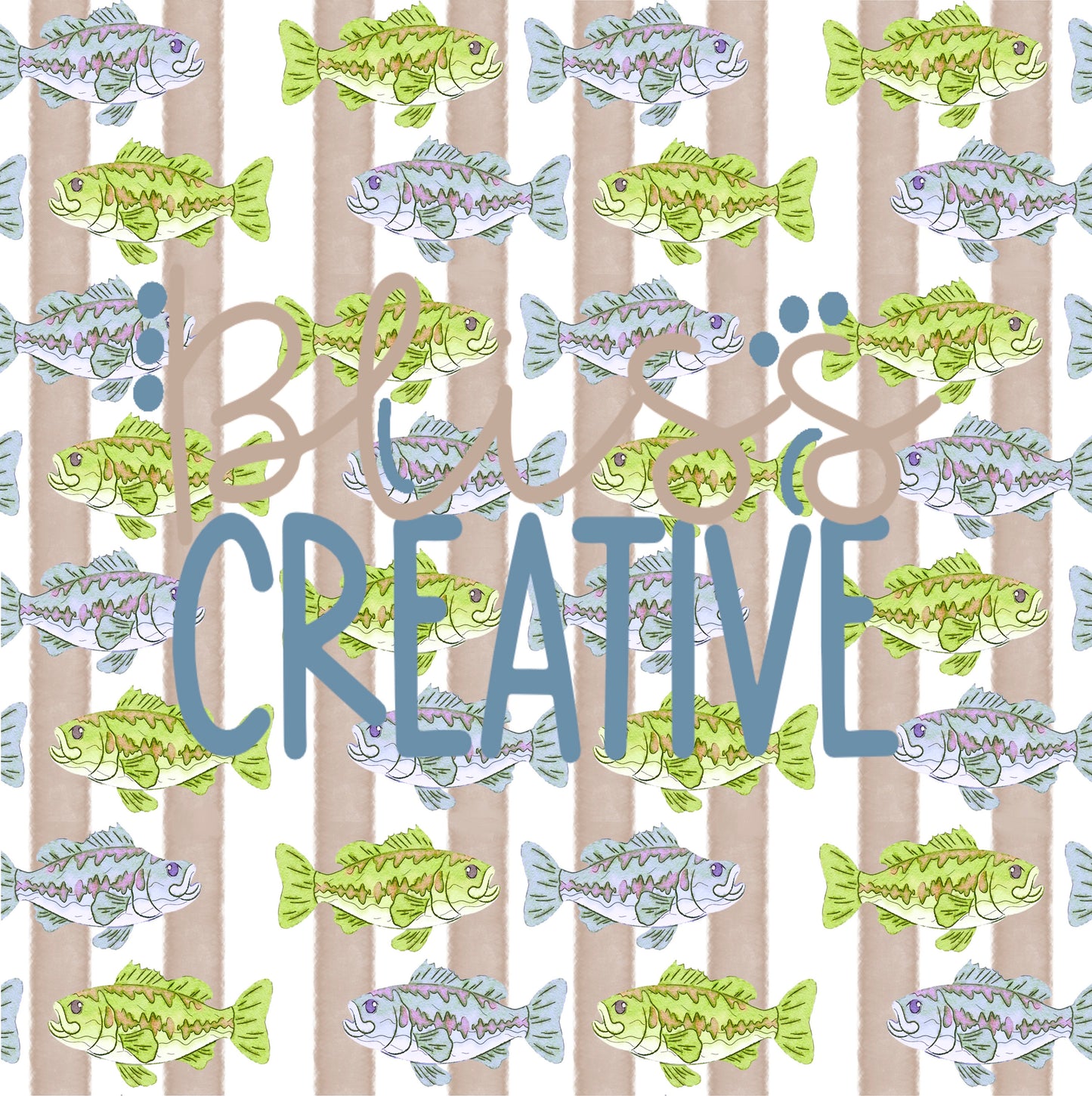Khaki Lake Fish Digital Seamless Design- Instant Download