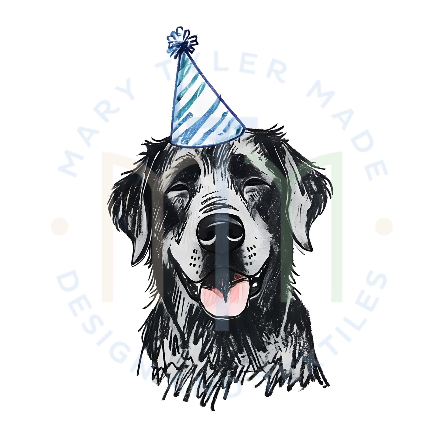 Party Pup Lab - Digital Clipart