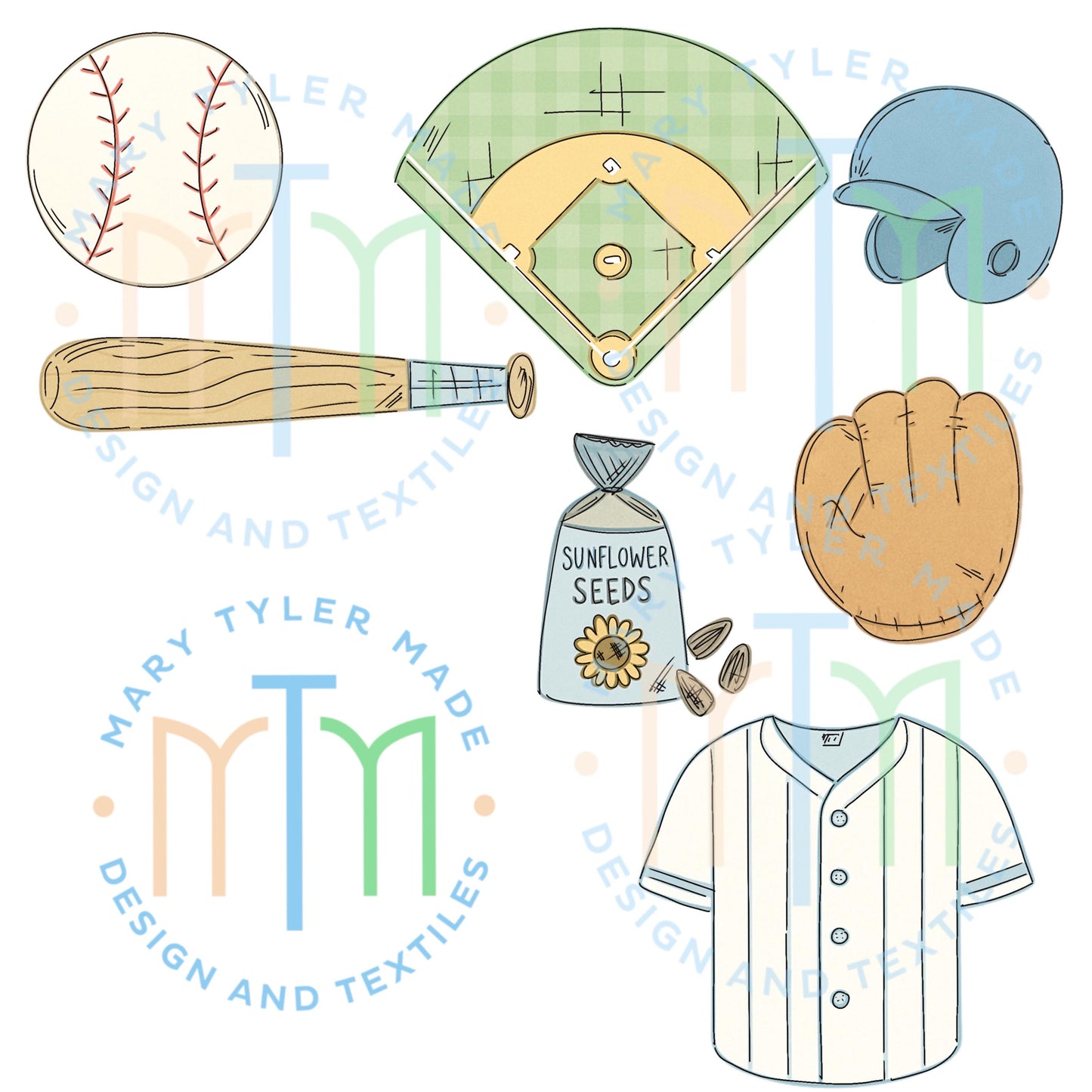 Baseball Bundle Clipart- Instant Download
