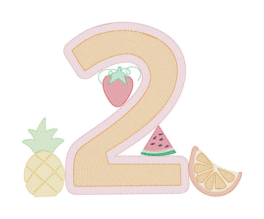 Two Ti Fruity Quick Stitch Embroidery