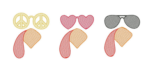 Peach Love and Thanksgiving Trio Embroidery