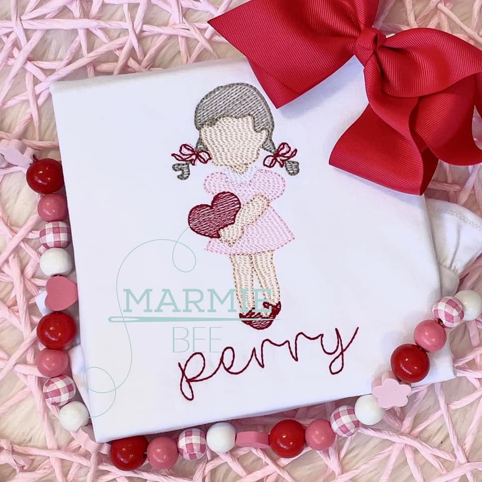 Valentines Little Girl ***Font NOT Included***