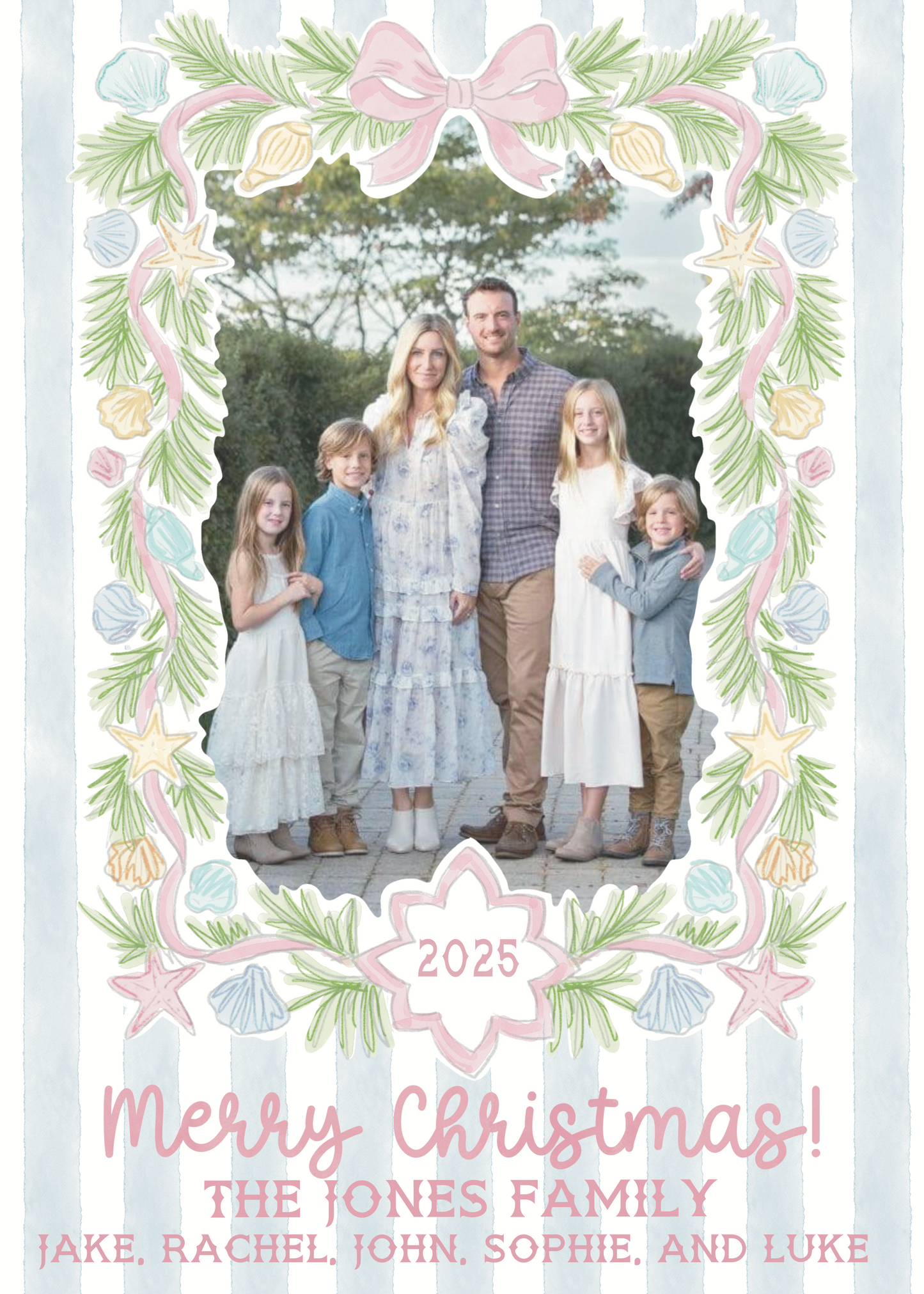 DIGITAL Custom Hand Painted Christmas Card