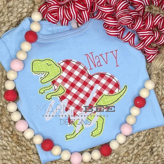 TRex Heart Applique