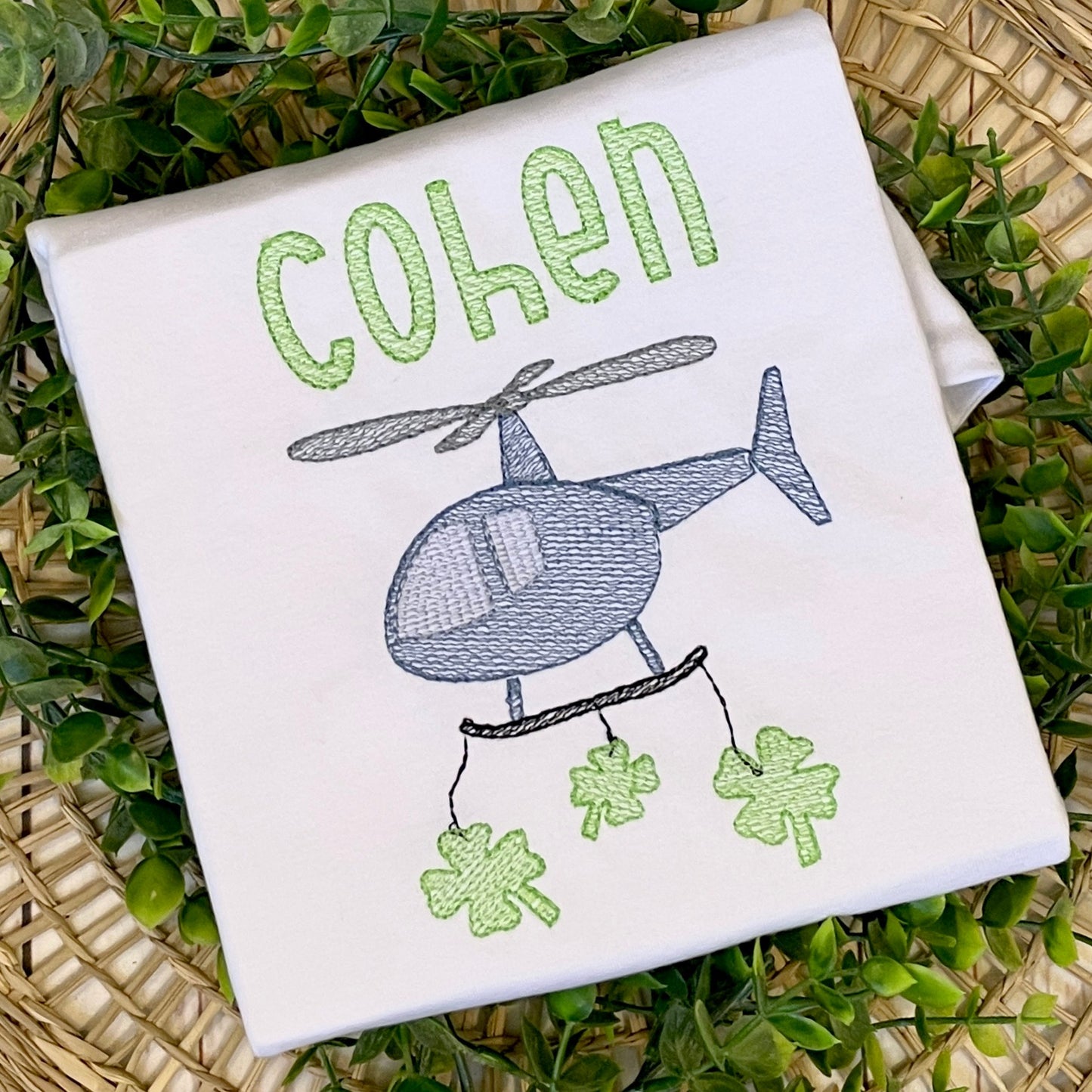 Shamrock Helicopter Embroidery