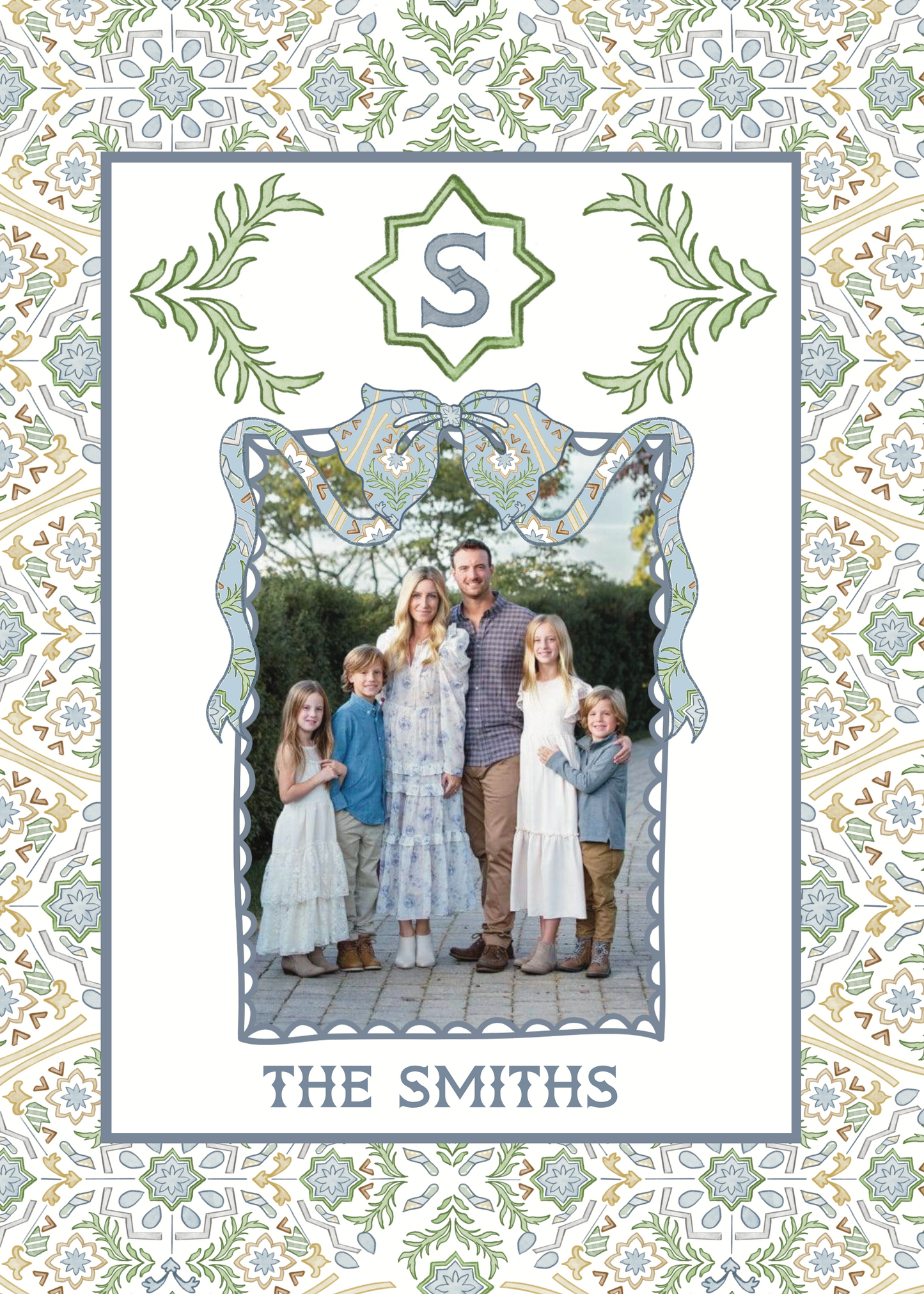 DIGITAL Custom Hand Painted Christmas Card