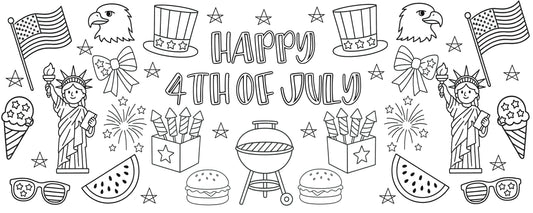4th of July Coloring Banner (Local Pick Up)