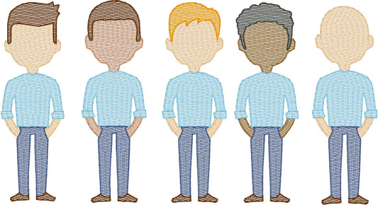 Dad in Dress Clothes  (Build Your Own Family) Quick Stitch Embroidery