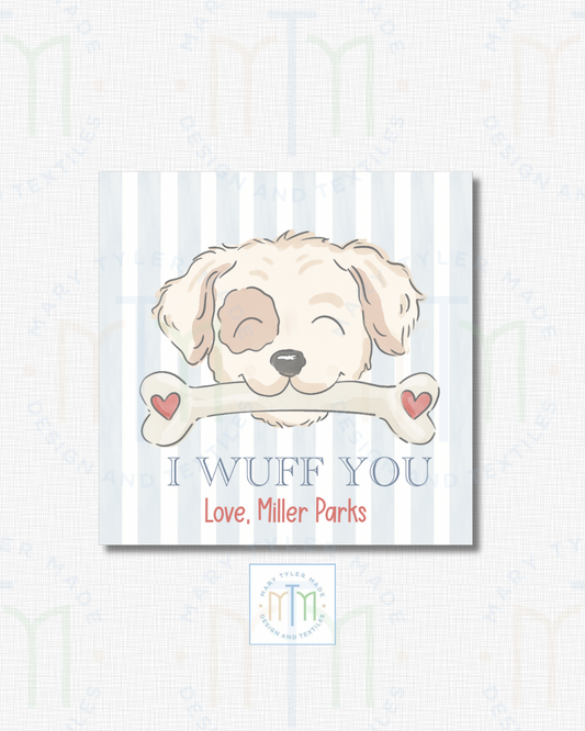 Print at Home- I Wuff You Valentine (Blue)