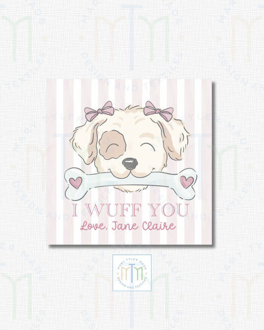 Print at Home- I Wuff You Valentine (Pink)