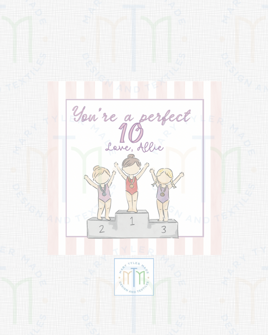 Print at Home-  Perfect 10 Gymnastics Valentine
