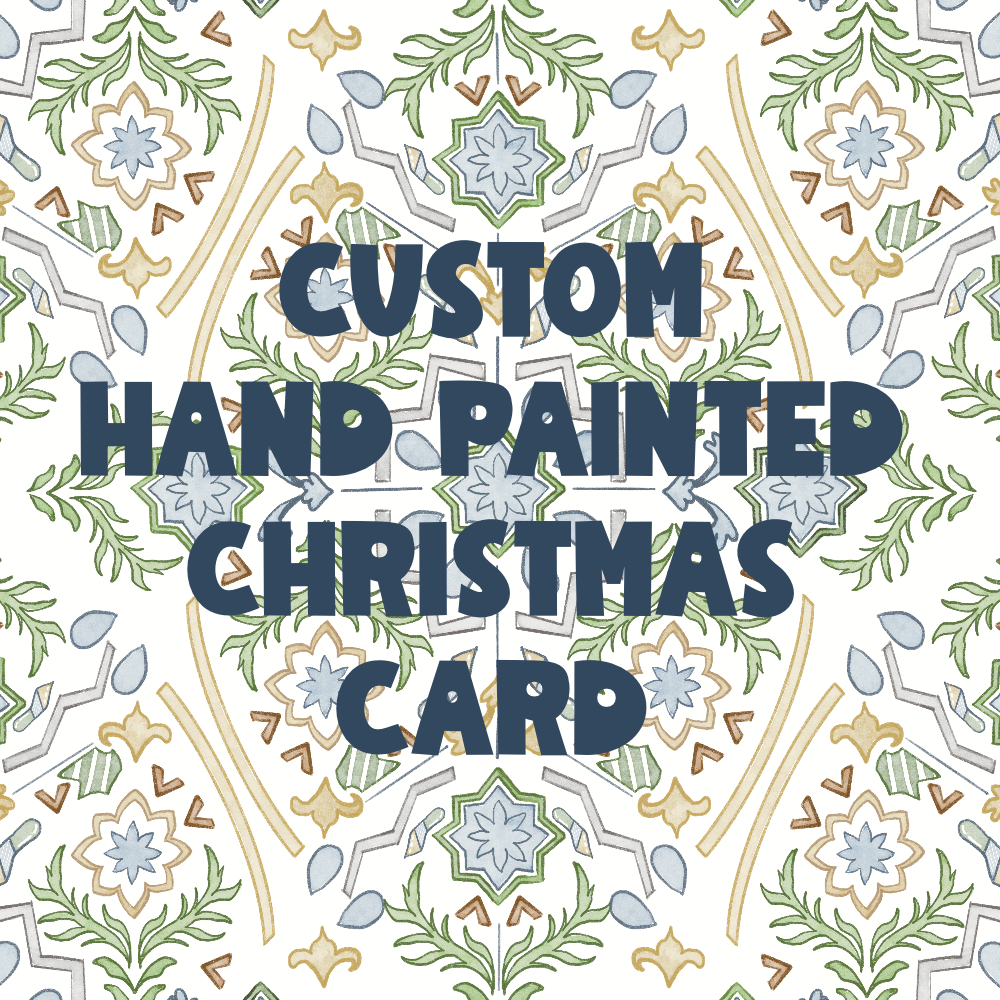 DIGITAL Custom Hand Painted Christmas Card