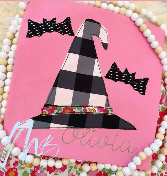 Hat and Bats Applique