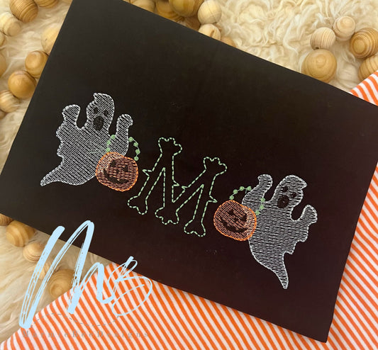 Trick or Treat Ghost Sketch Design