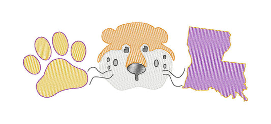 Tiger Louisiana Trio Quick Stitch