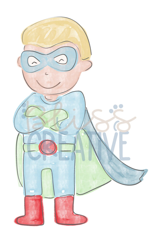 Super Boy Digital Clipart- Instant Download