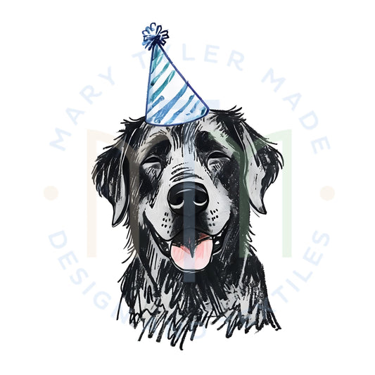 Party Pup Lab - Digital Clipart