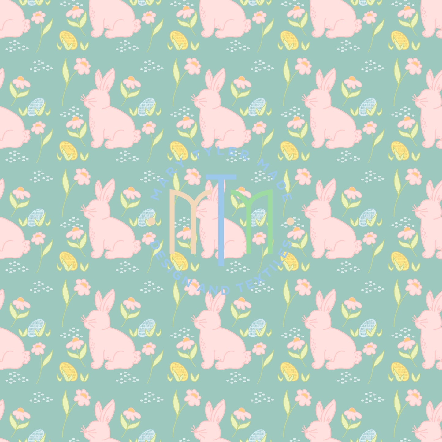 Pink Perfection Bunny Seamless Design- Instant Download