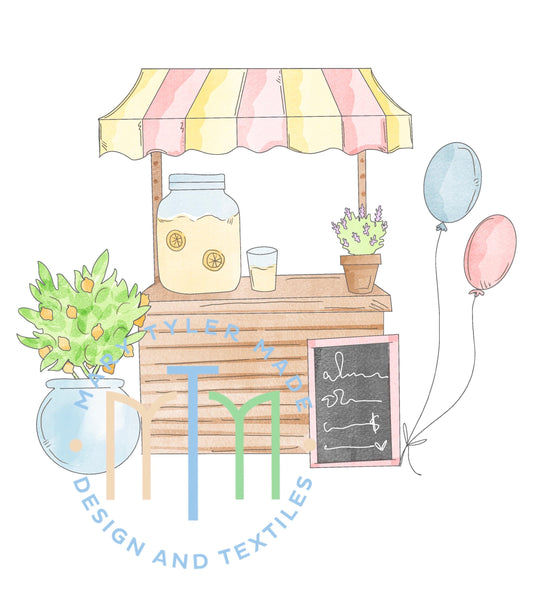 Lemonade Stand Watercolor Digital Clipart- Instant Download
