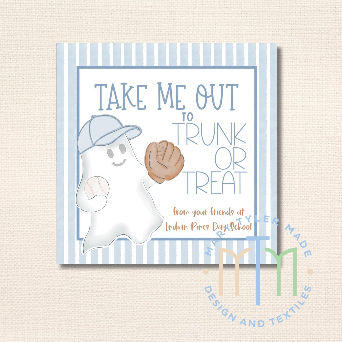Baseball Trunk or Treat Tag, Printable Tag, Instant Download, Editable Tag, Halloween Party Favor, Digital Tag
