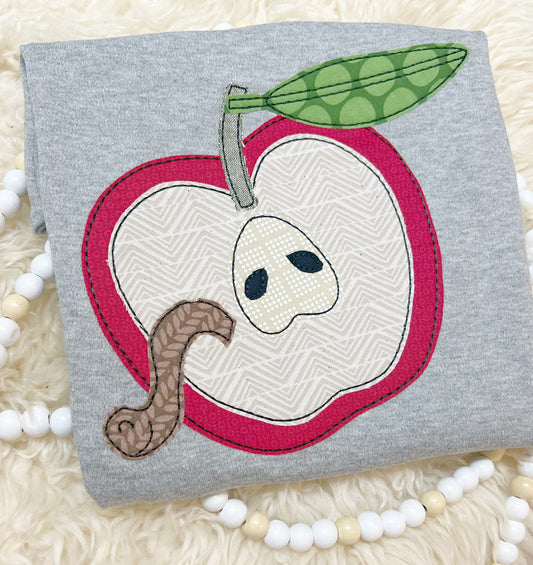 Wormy Apple Applique